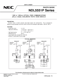 Datasheet NDL5551P2 manufacturer NEC